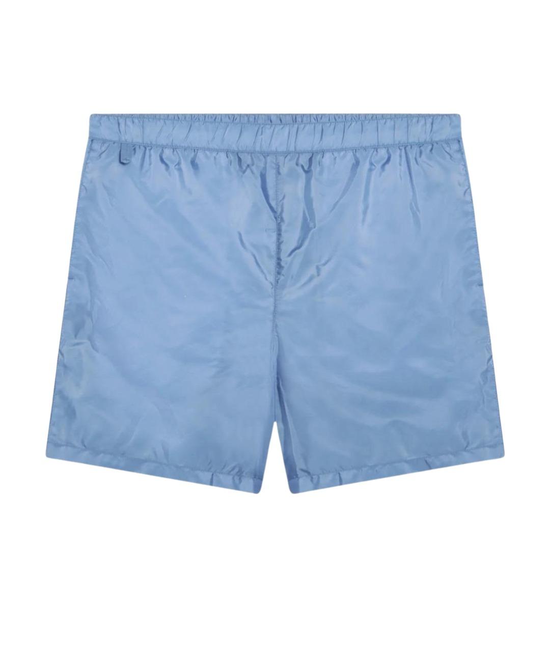 PRADA Голубые полиамидовые шорты, фото 1