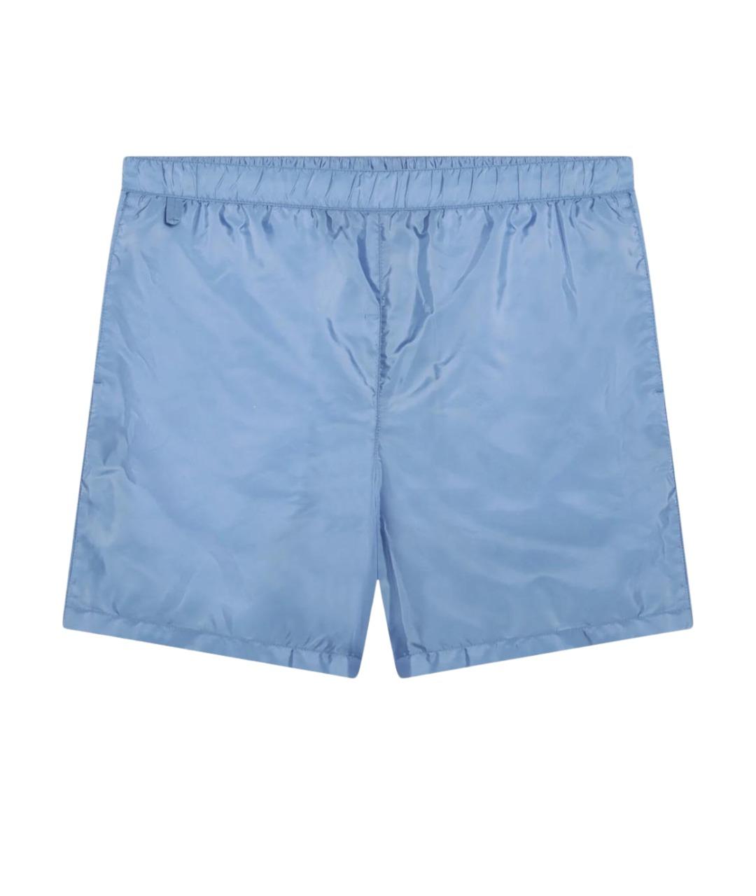 PRADA Голубые полиамидовые шорты, фото 4
