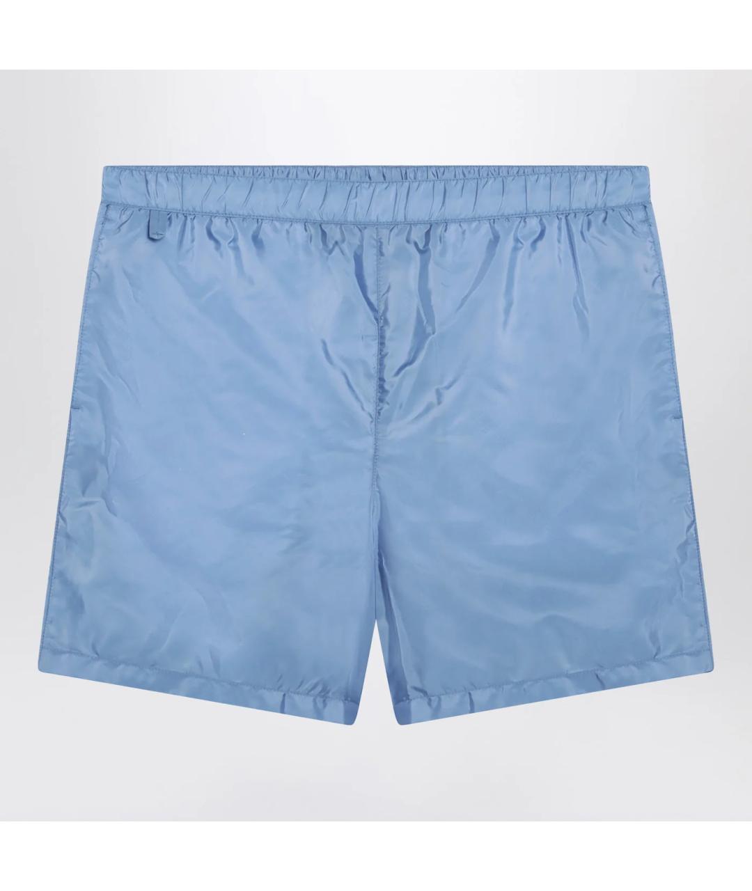 PRADA Голубые полиамидовые шорты, фото 3