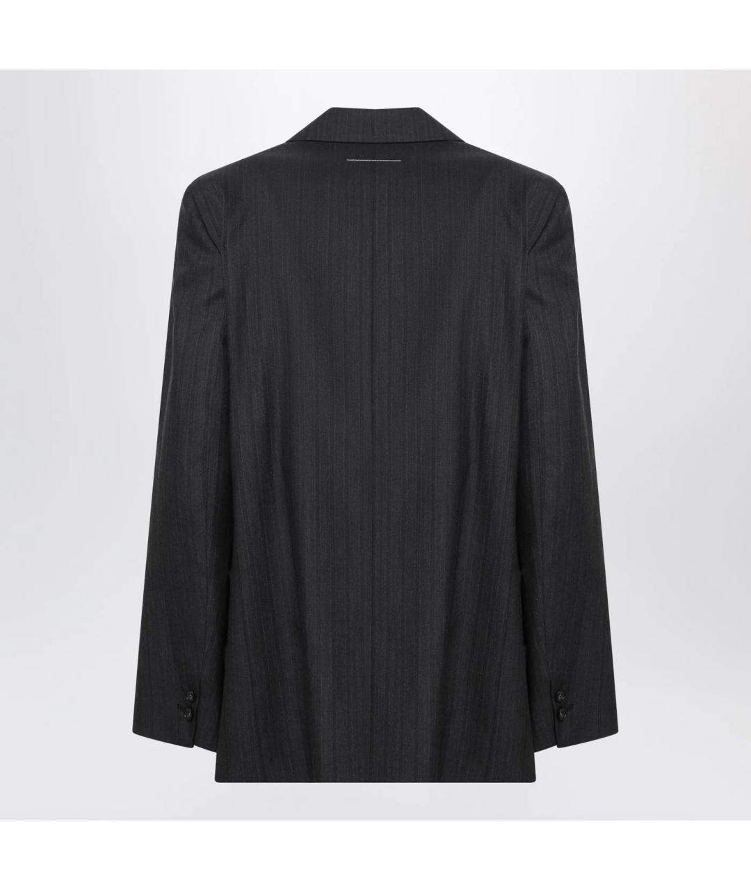 MM6 MAISON MARGIELA Черный шерстяной жакет/пиджак, фото 2