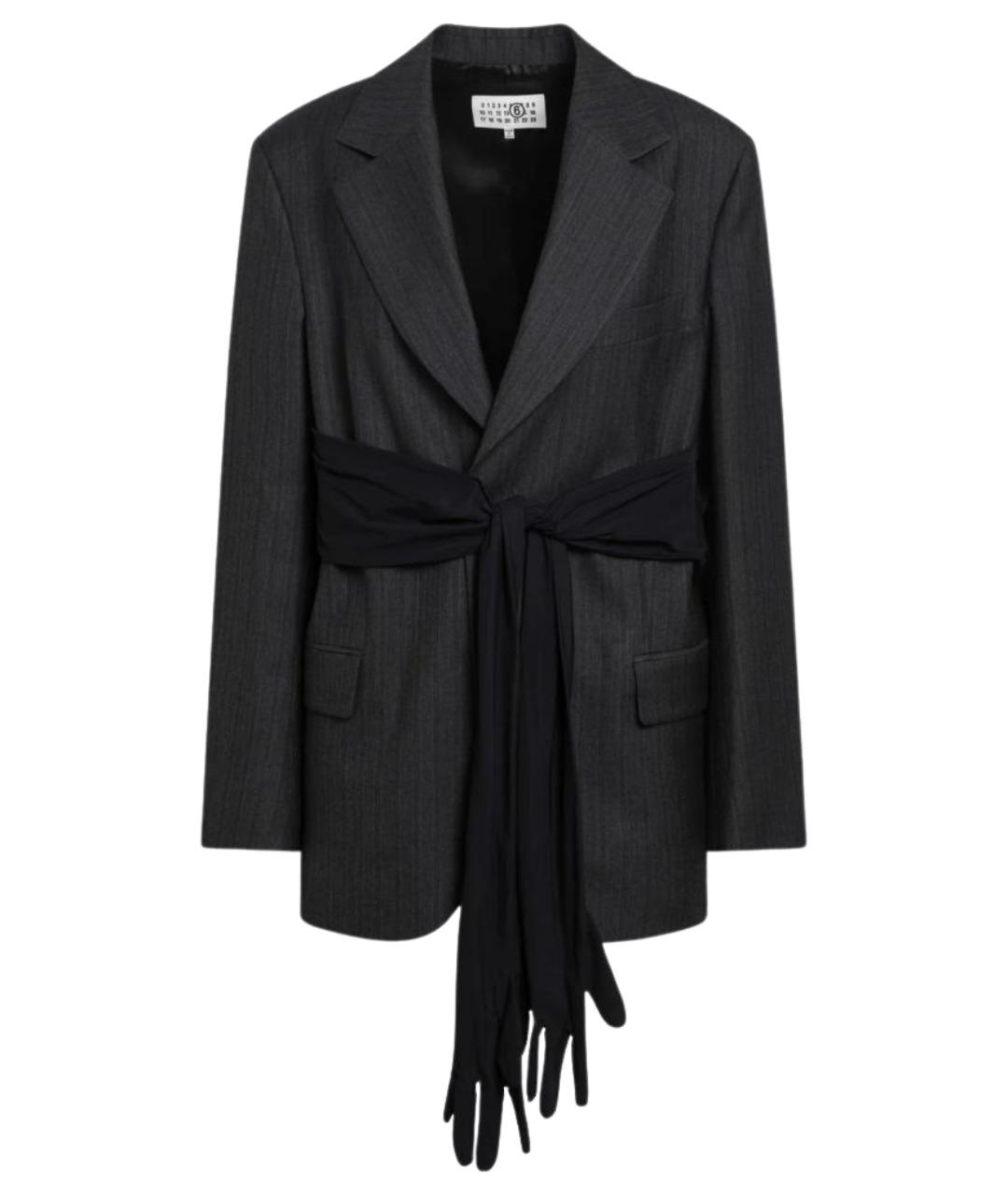 MM6 MAISON MARGIELA Черный шерстяной жакет/пиджак, фото 1