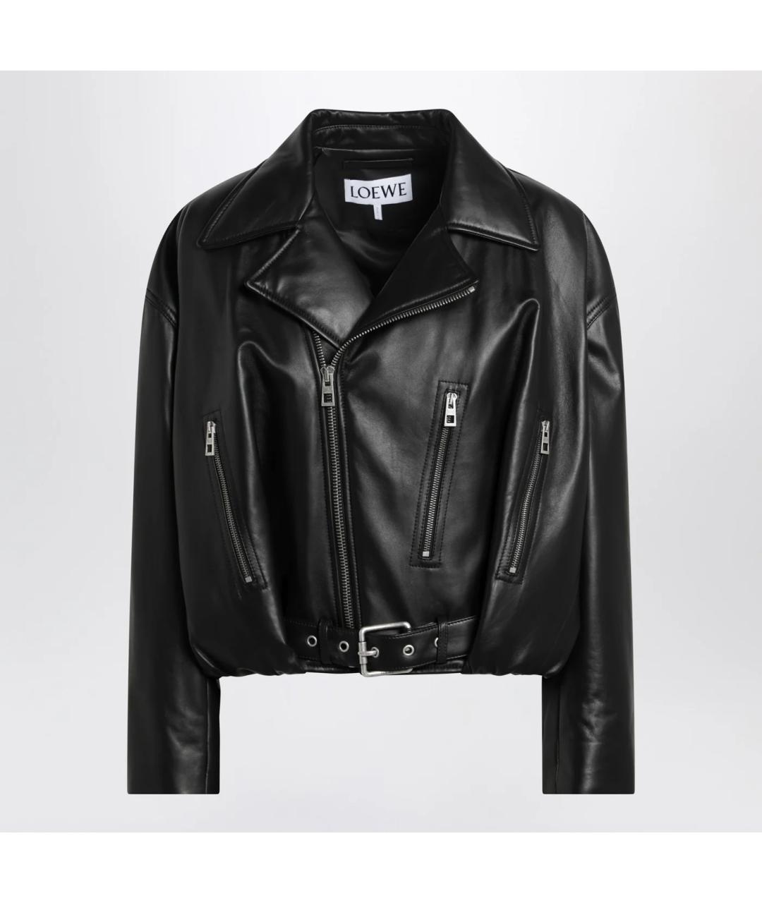 LOEWE Черная кожаная куртка, фото 3