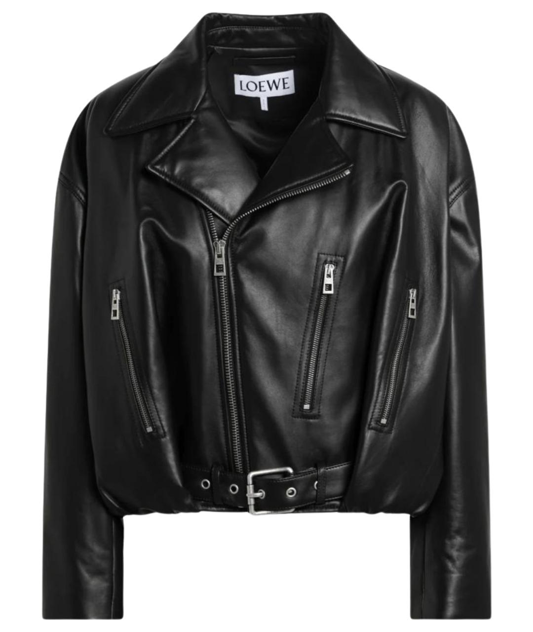 LOEWE Черная кожаная куртка, фото 1
