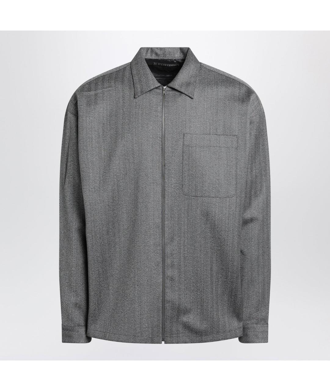 PRADA Серая шерстяная куртка, фото 3