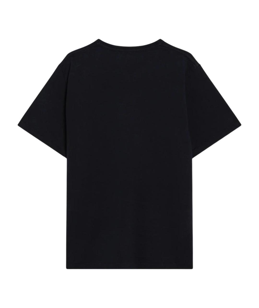 J.W.ANDERSON Темно-синяя хлопковая футболка, фото 2