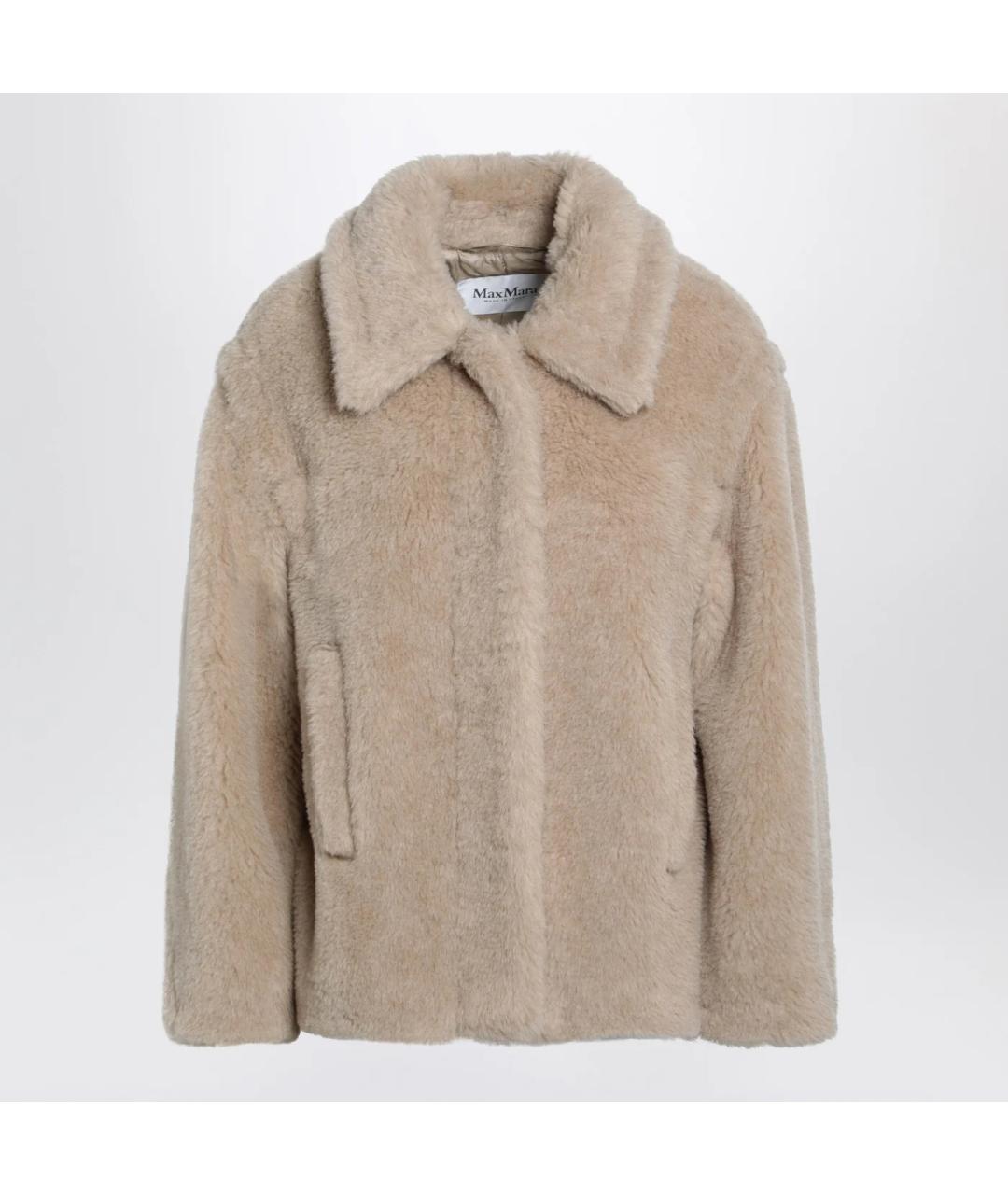 MAX MARA Бежевое шерстяное пальто, фото 3