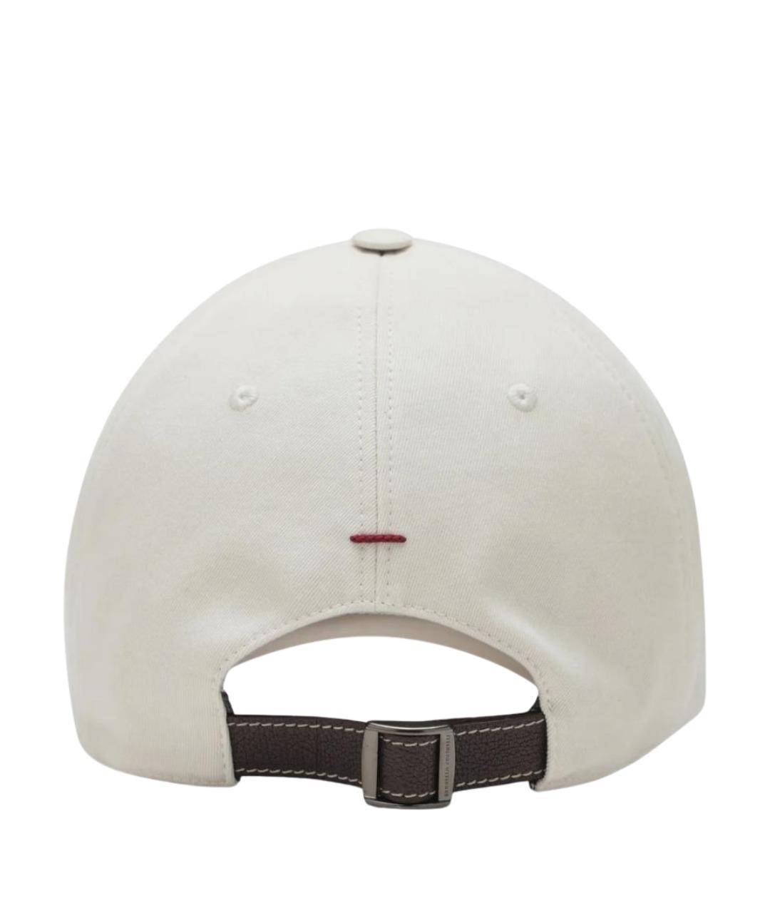 BRUNELLO CUCINELLI Белая хлопковая кепка/бейсболка, фото 2