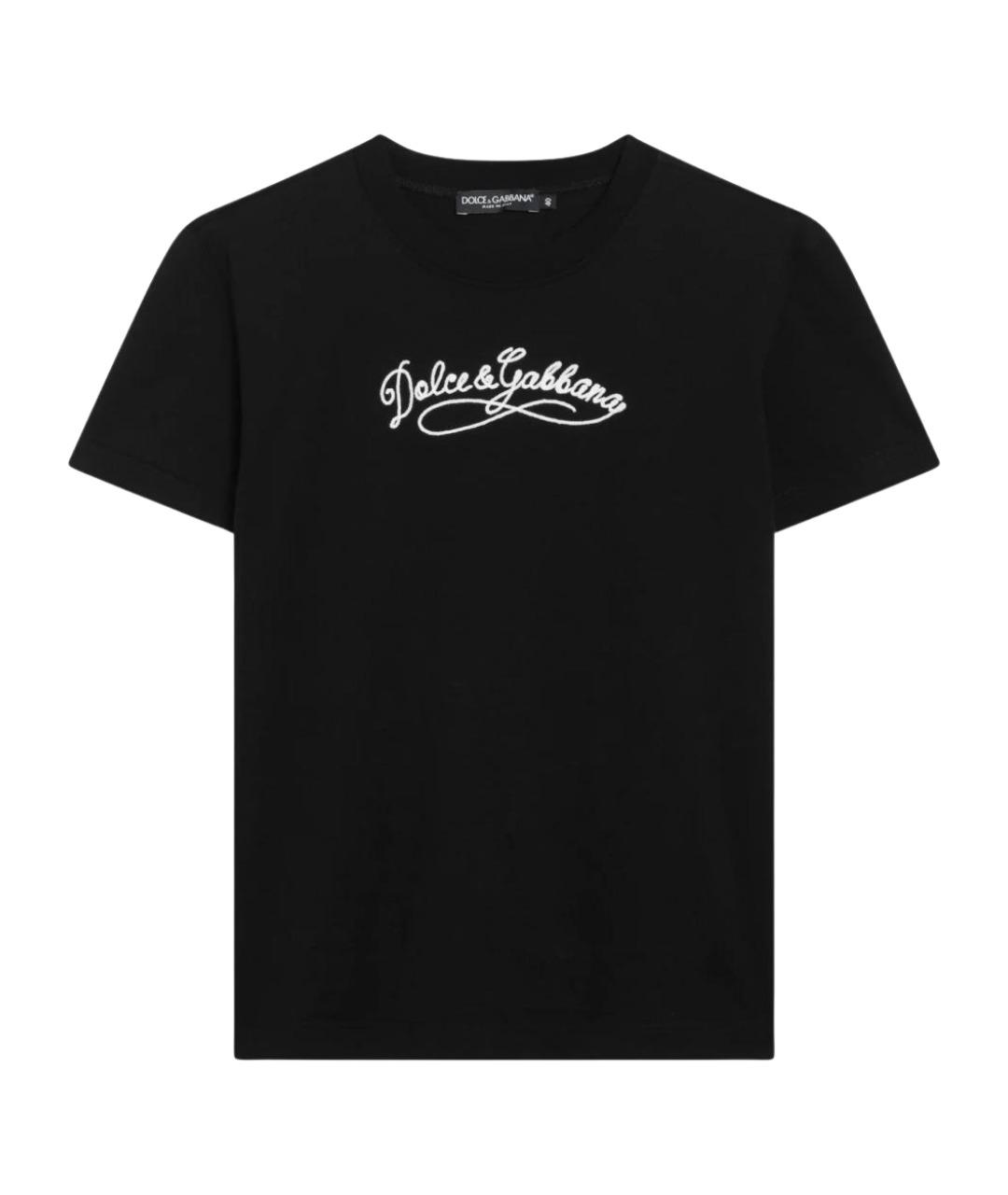 DOLCE&GABBANA Черная хлопковая футболка, фото 1