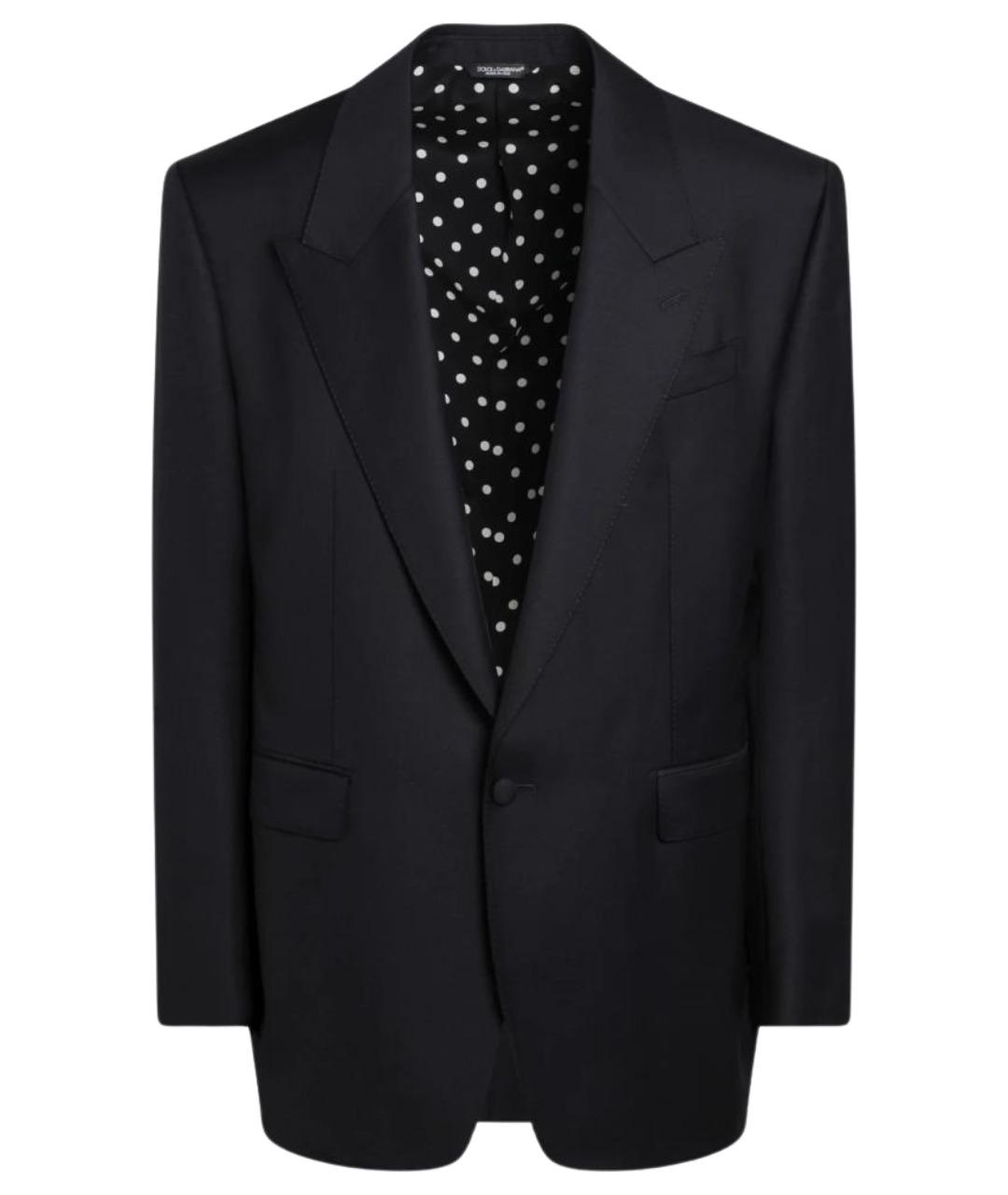 DOLCE&GABBANA Темно-синий шерстяной пиджак, фото 1