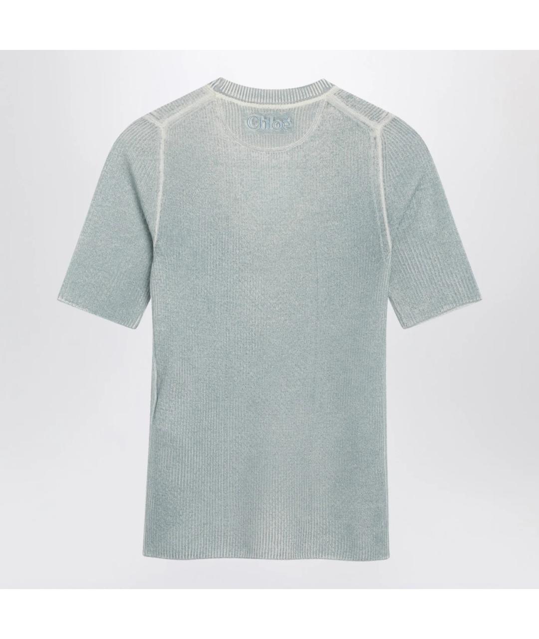 CHLOE Бирюзовая хлопковая футболка, фото 2