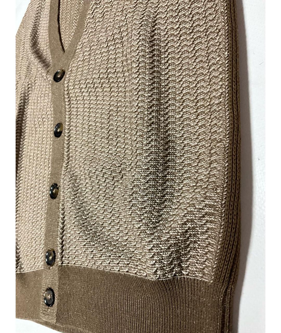 LORO PIANA Коричневый кашемировый кардиган, фото 2