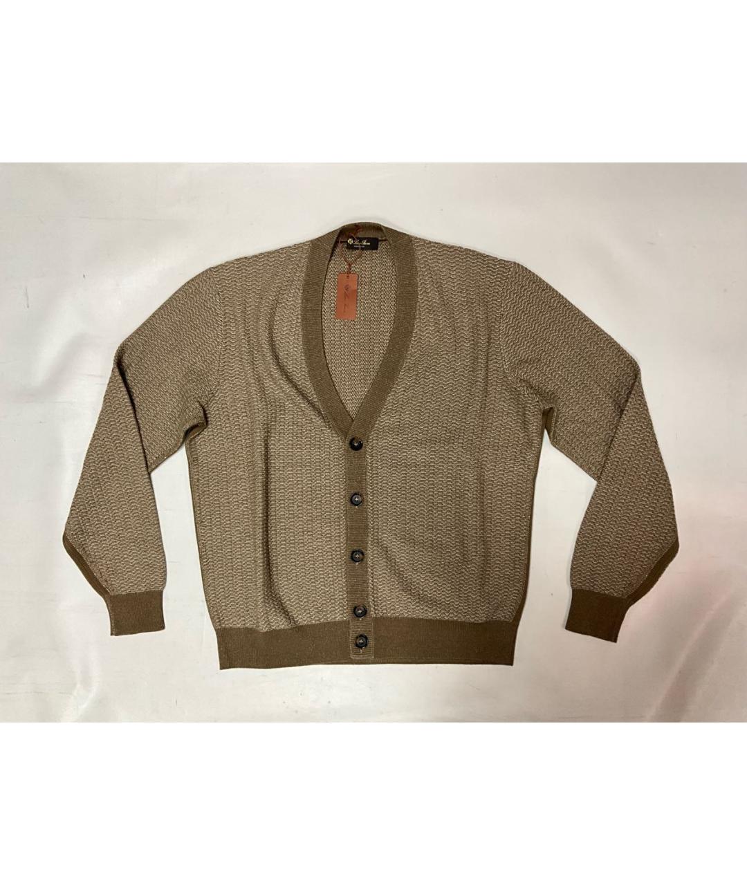 LORO PIANA Коричневый кашемировый кардиган, фото 6