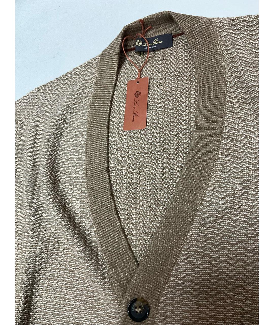 LORO PIANA Коричневый кашемировый кардиган, фото 4