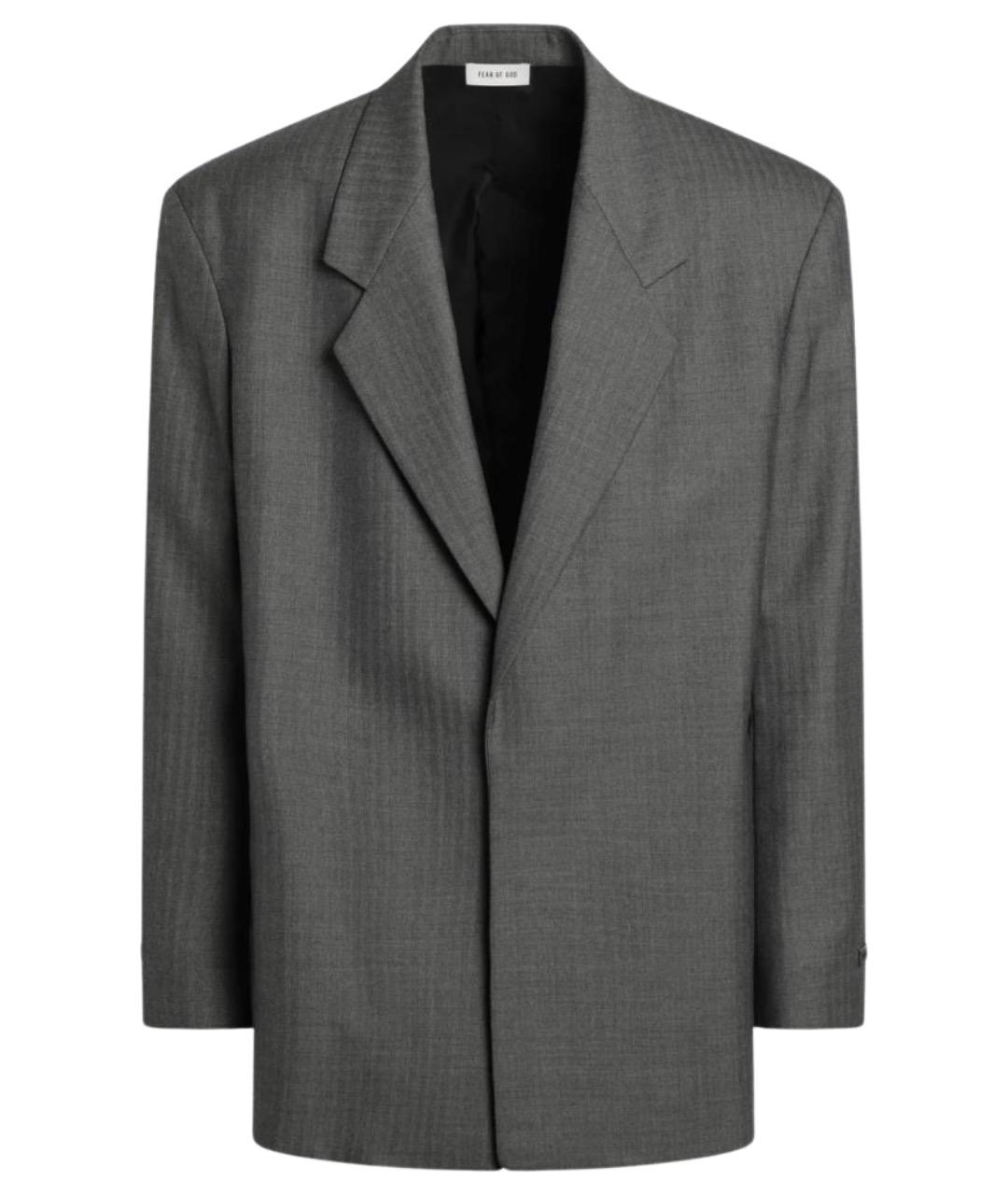 FEAR OF GOD Серый шерстяной пиджак, фото 1