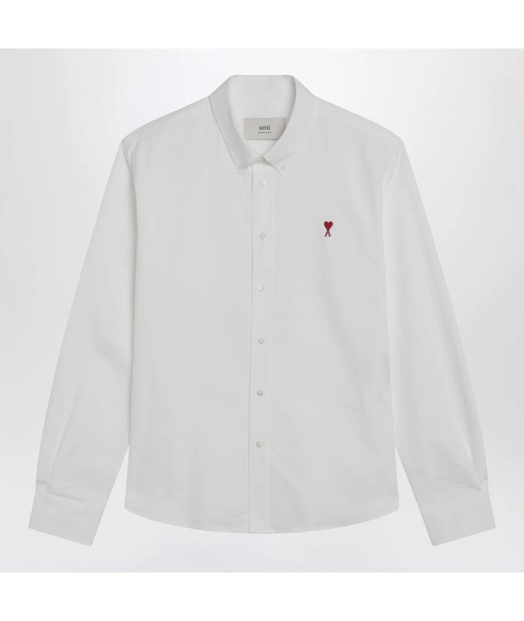 Ami Paris Белая хлопковая кэжуал рубашка, фото 3