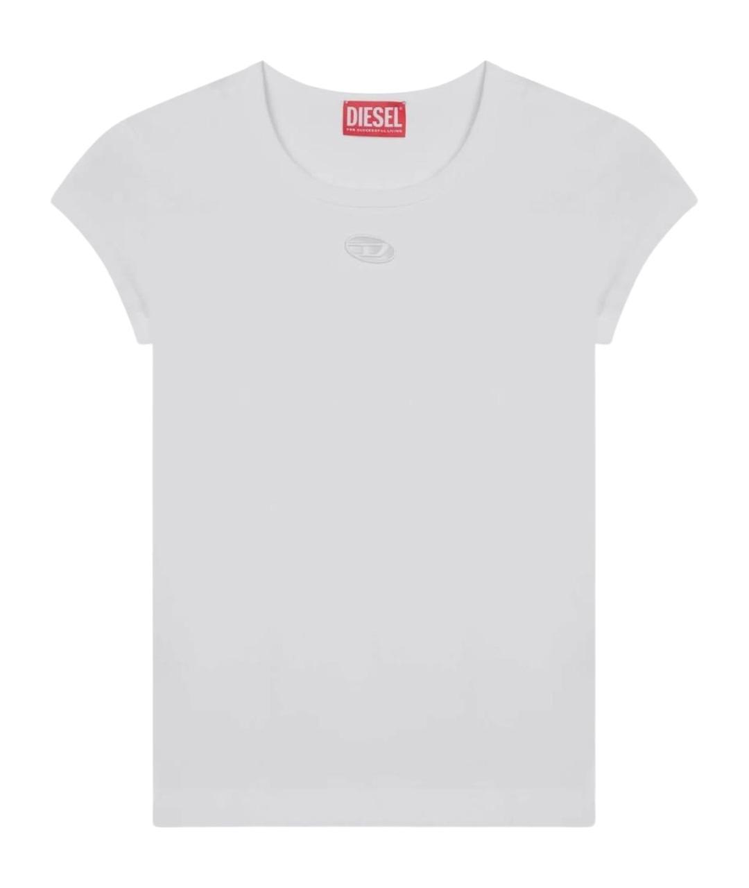DIESEL Белая хлопковая футболка, фото 1