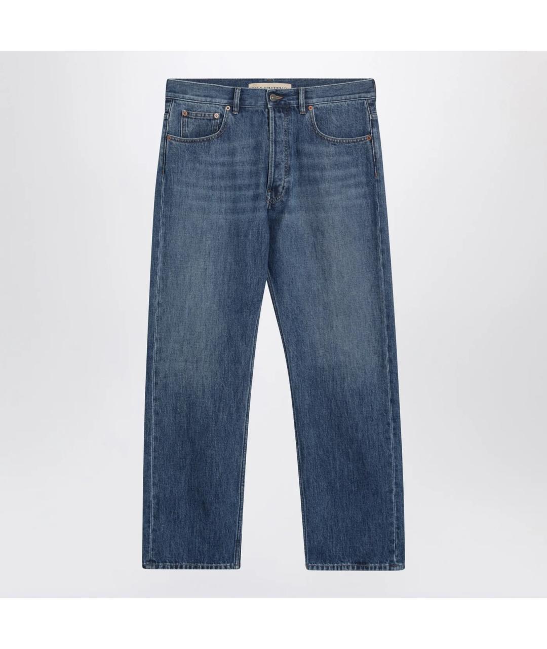 VALENTINO Синие хлопковые прямые джинсы, фото 3