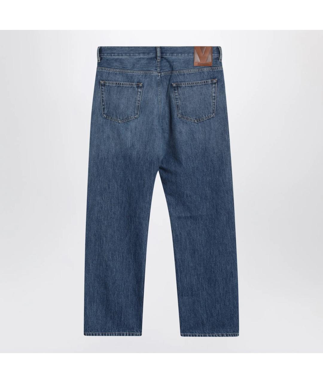 VALENTINO Синие хлопковые прямые джинсы, фото 2