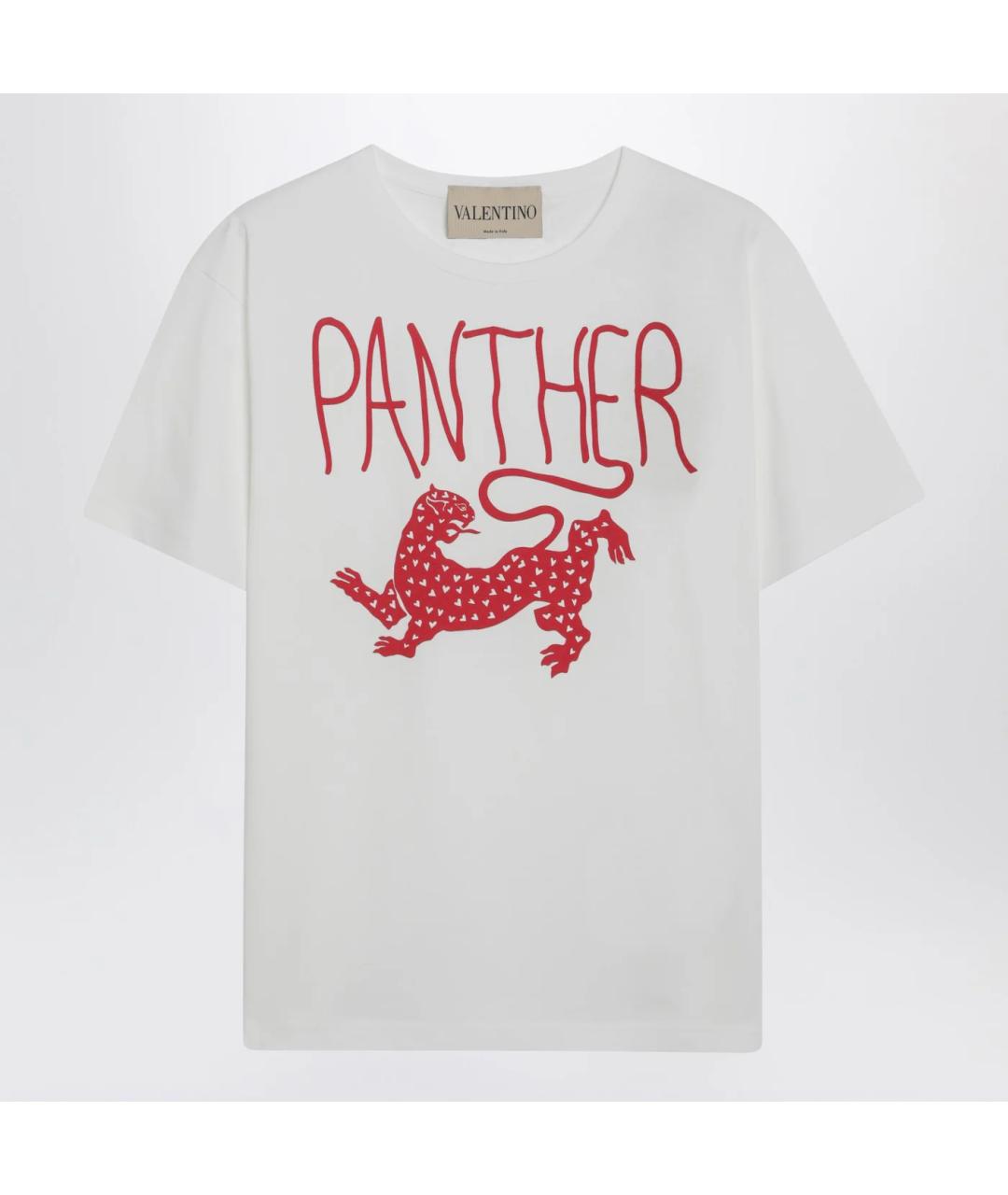 VALENTINO Белая хлопковая футболка, фото 3