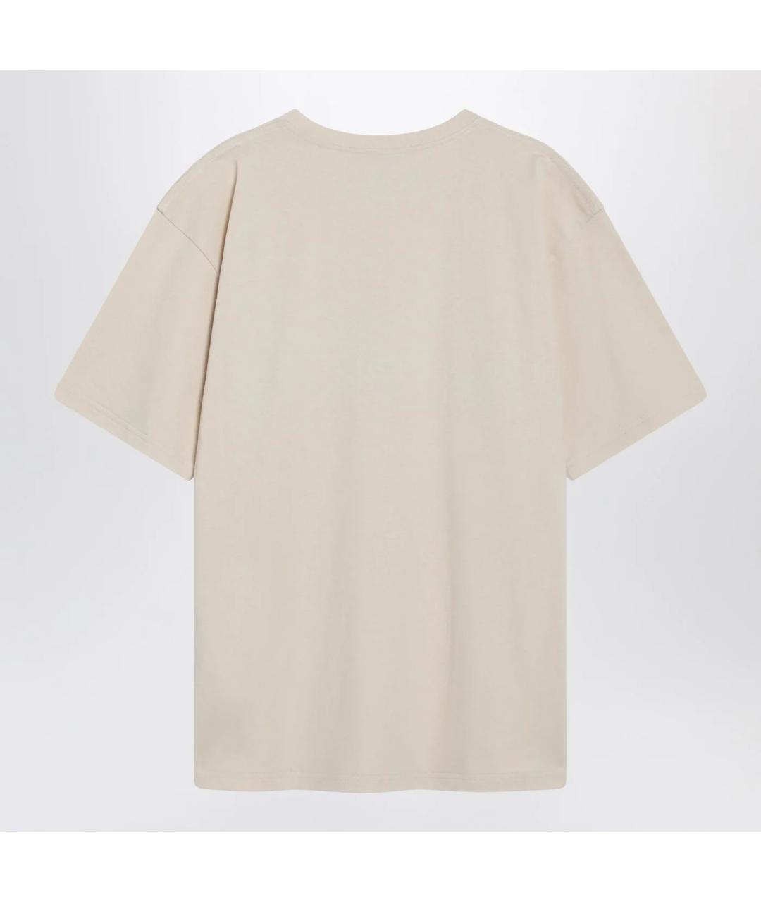 VALENTINO Бежевая хлопковая футболка, фото 2
