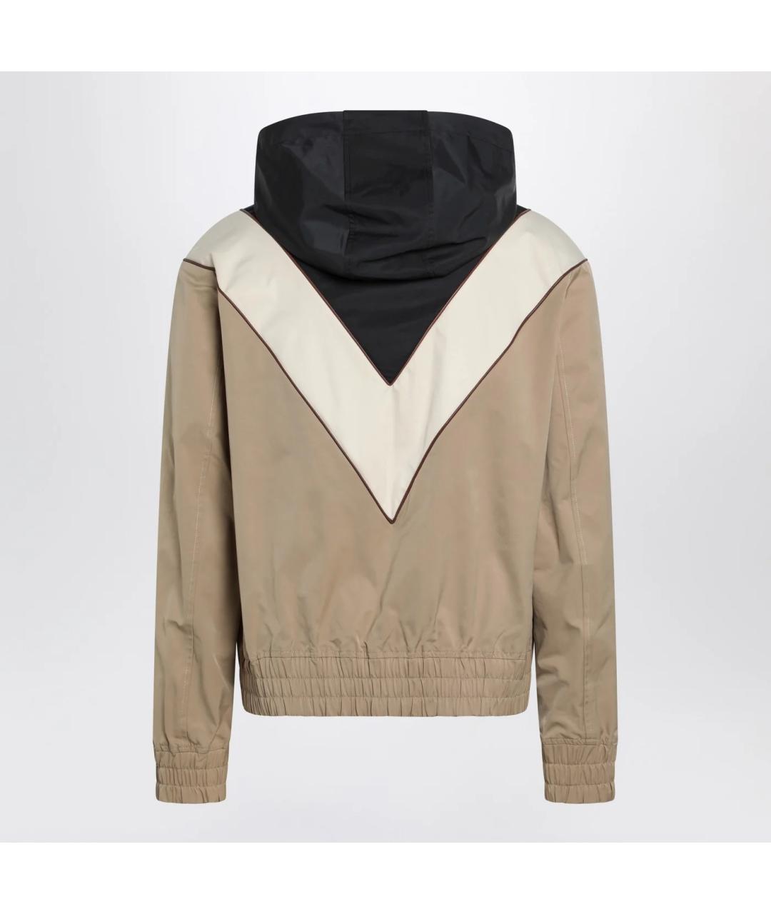 VALENTINO Бежевая полиэстеровая куртка, фото 2