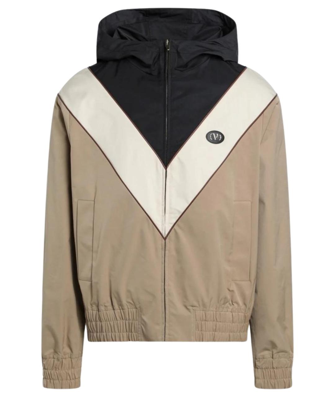VALENTINO Бежевая полиэстеровая куртка, фото 1