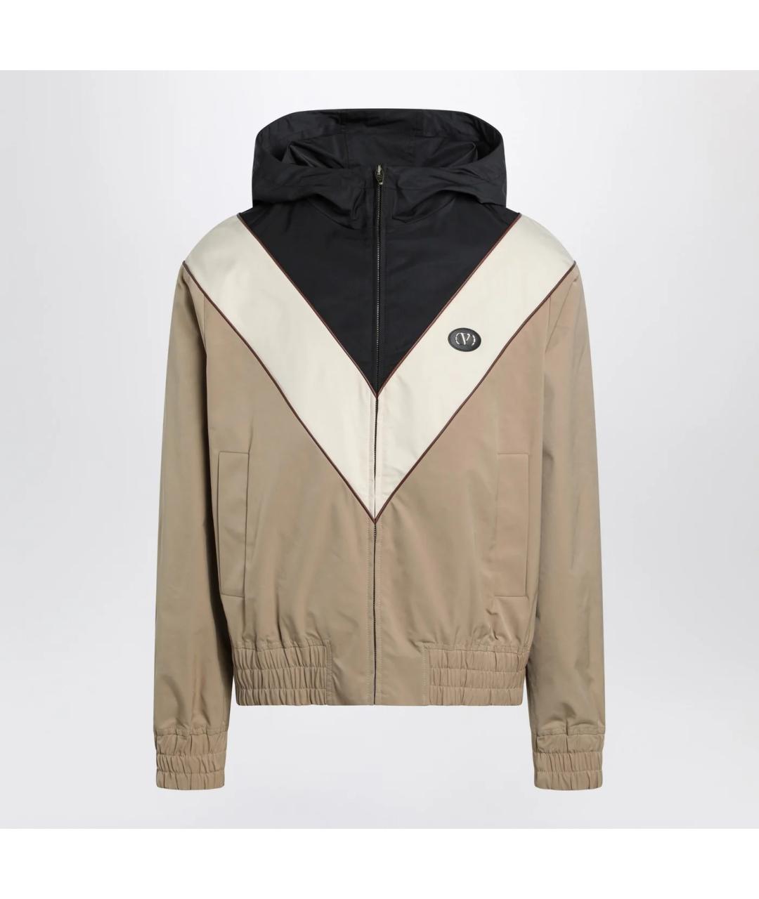 VALENTINO Бежевая полиэстеровая куртка, фото 3
