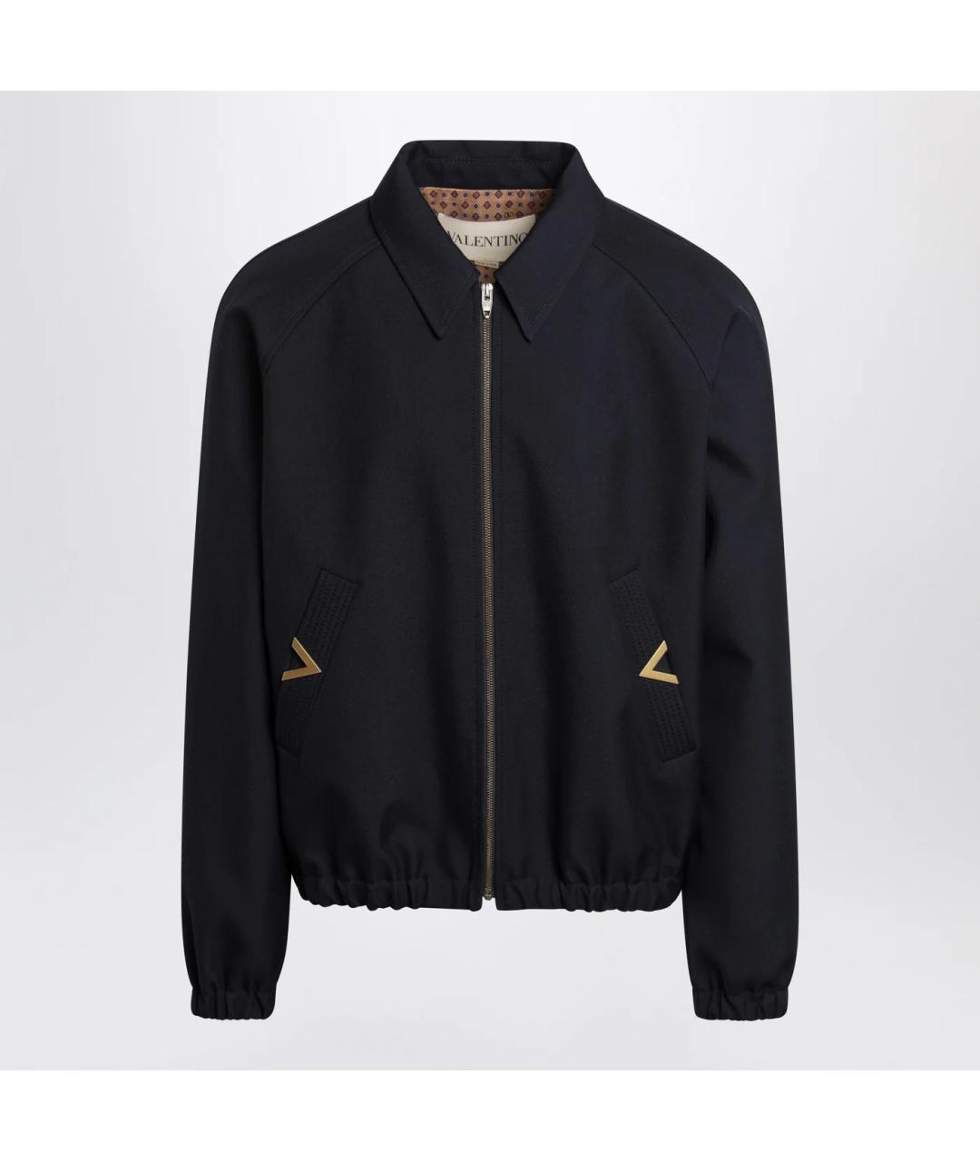 VALENTINO Темно-синяя шерстяная куртка, фото 3