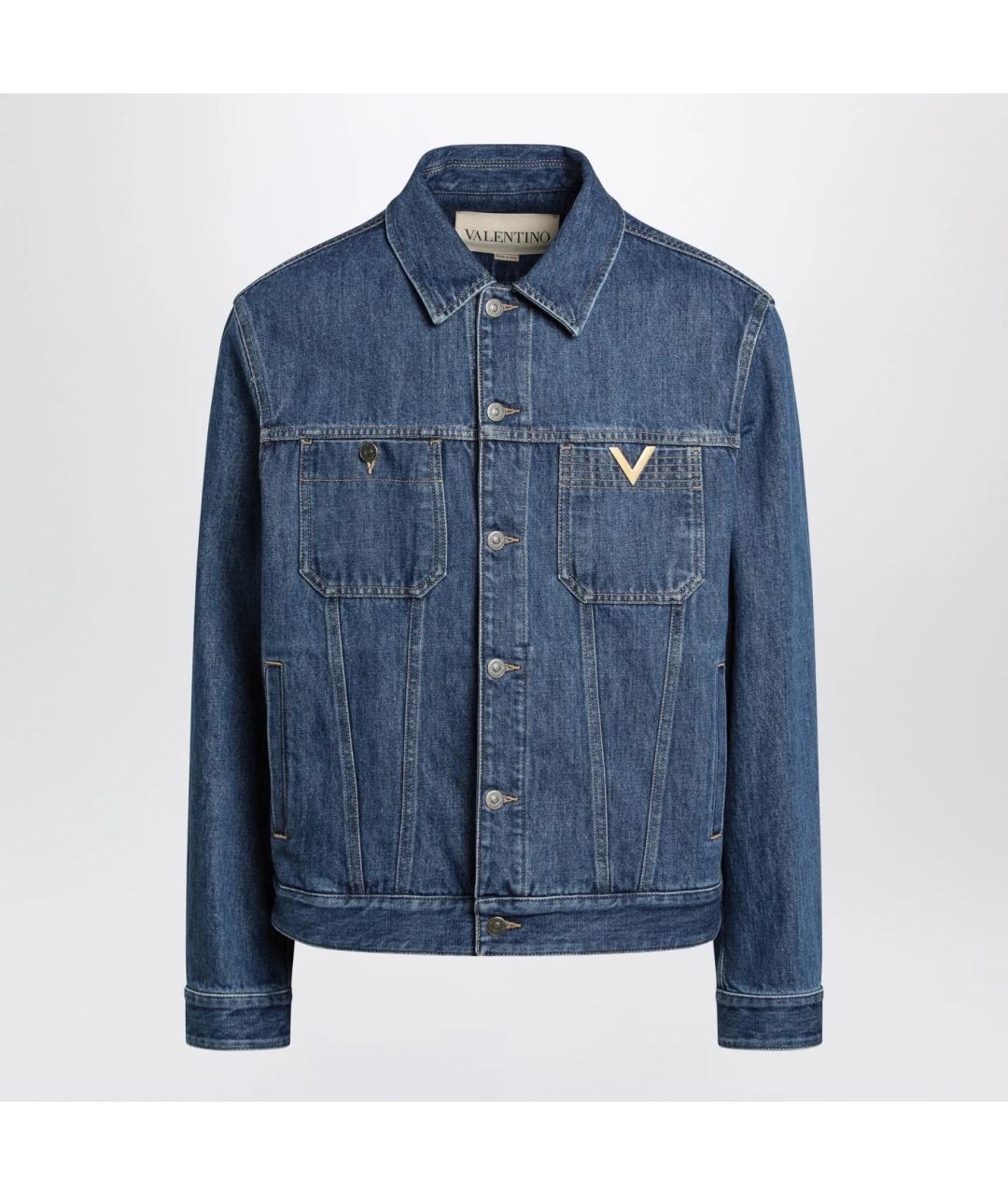 VALENTINO Синяя хлопковая куртка, фото 3
