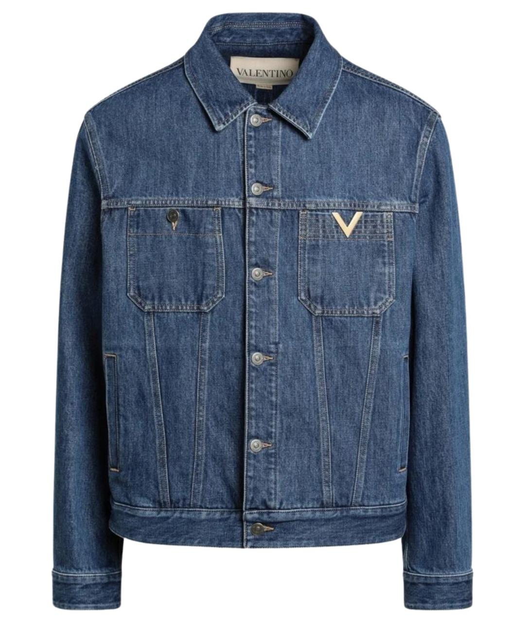 VALENTINO Синяя хлопковая куртка, фото 1