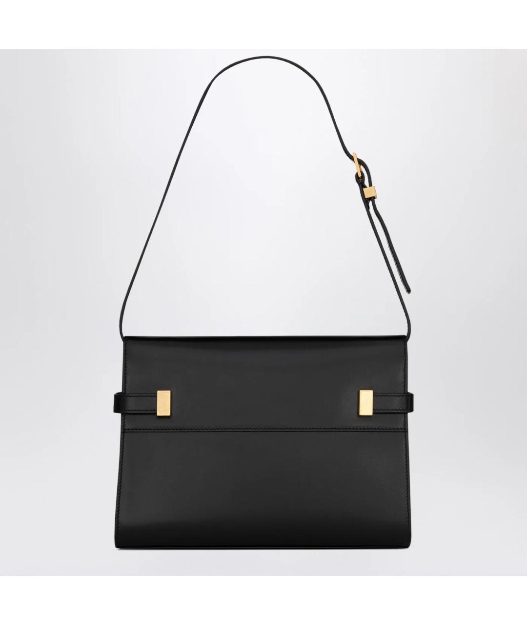 SAINT LAURENT Черная кожаная сумка через плечо, фото 2