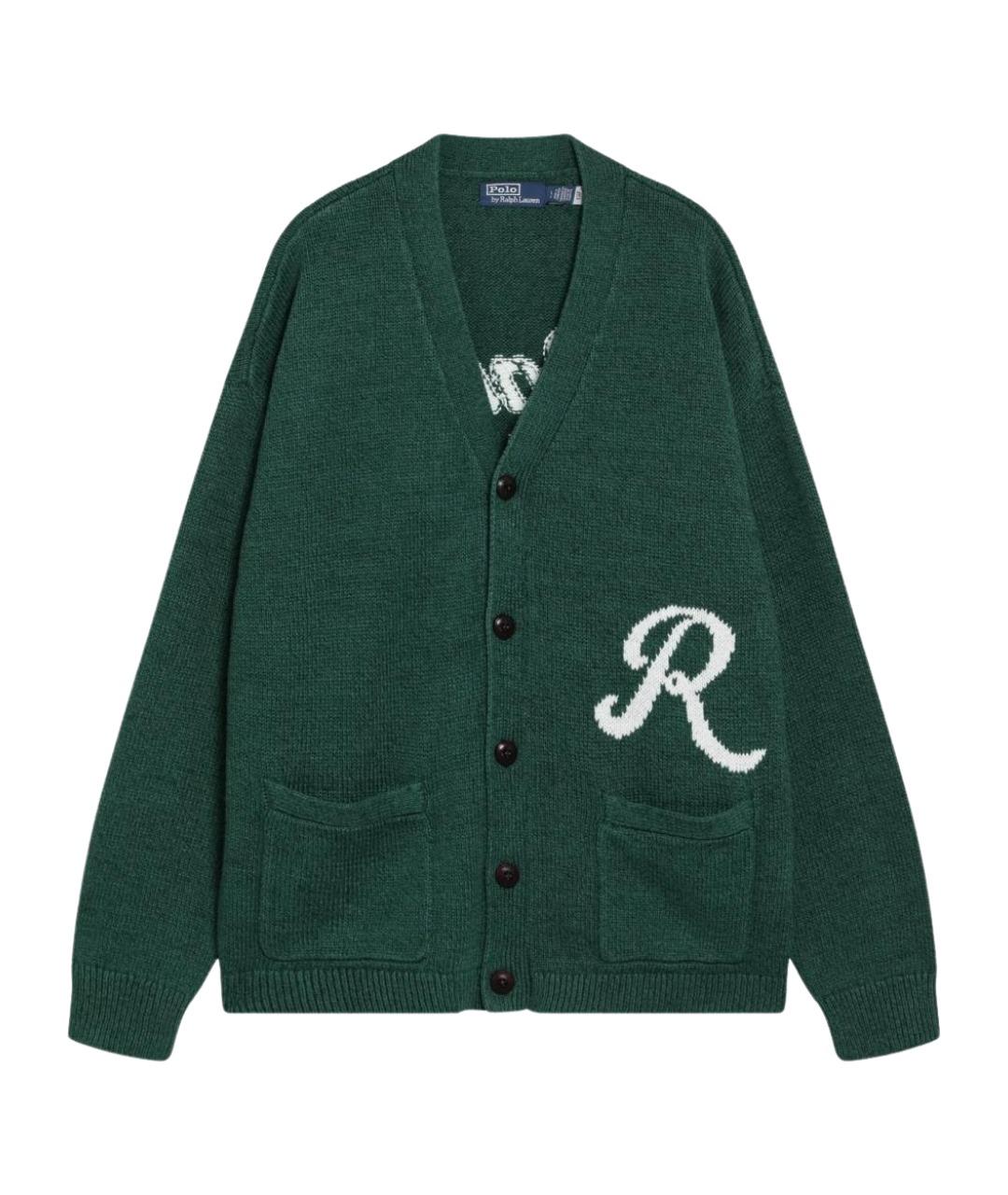 POLO RALPH LAUREN Зеленый хлопковый кардиган, фото 1