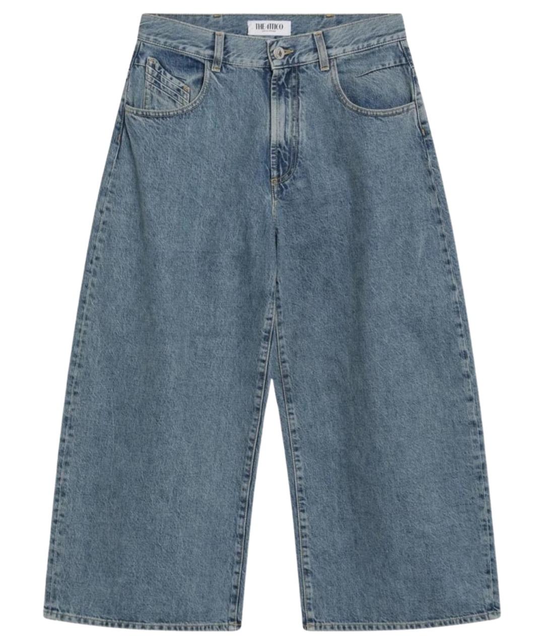 THE ATTICO Синие хлопковые прямые джинсы, фото 1