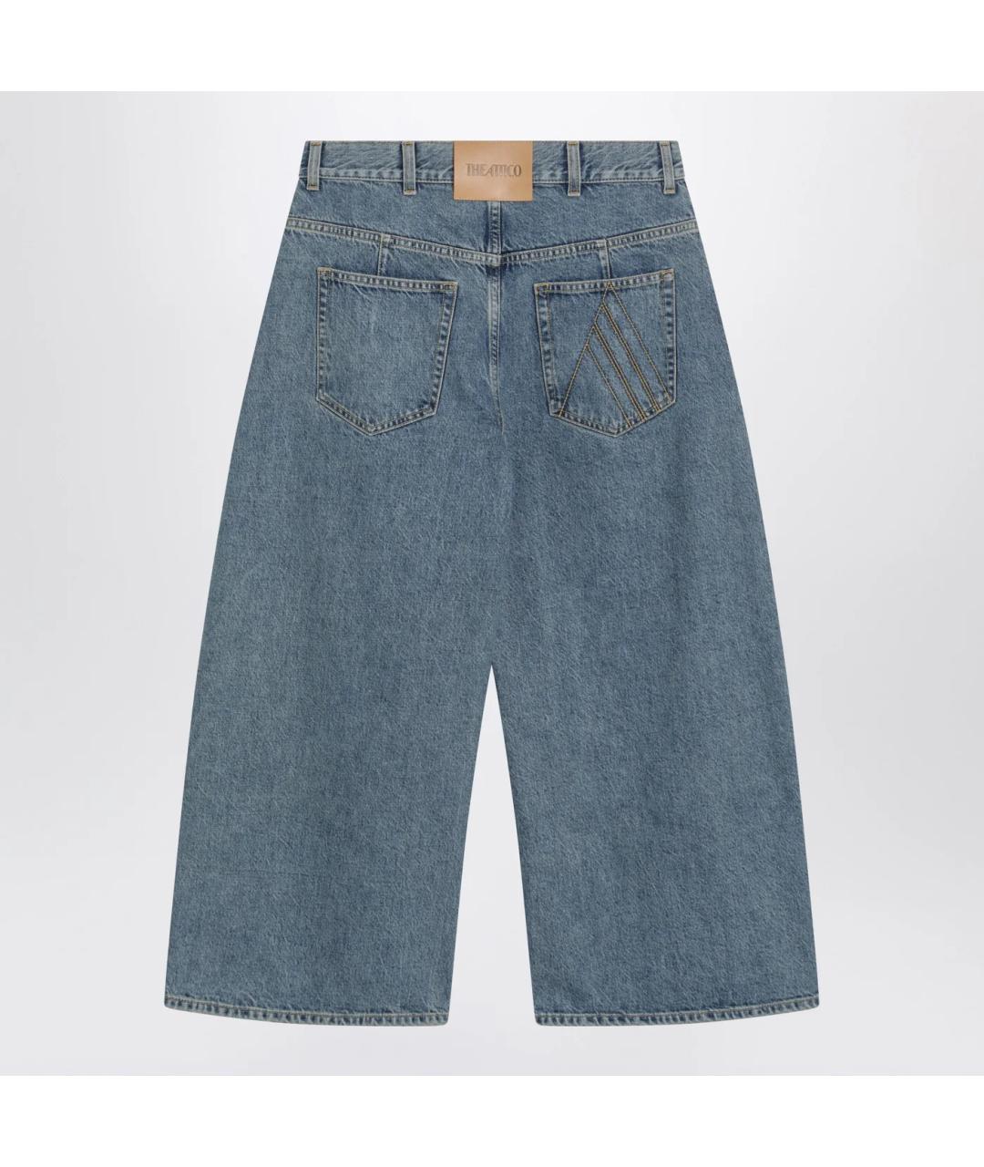 THE ATTICO Синие хлопковые прямые джинсы, фото 2