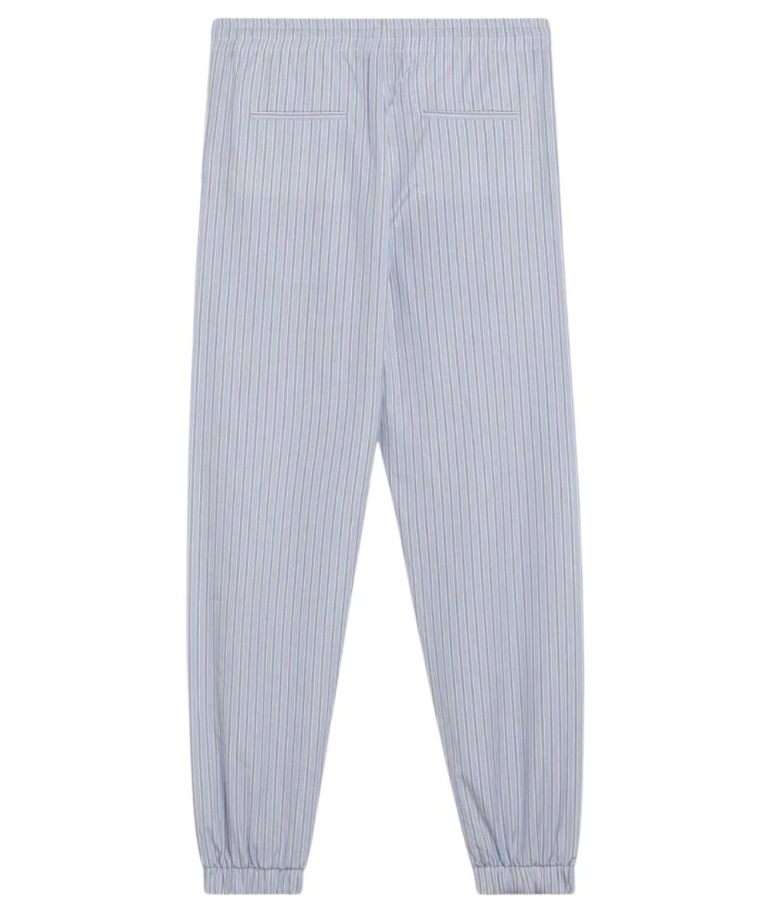 THE ATTICO Голубые хлопковые прямые брюки, фото 2