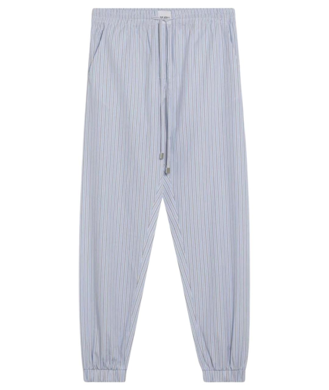 THE ATTICO Голубые хлопковые прямые брюки, фото 1