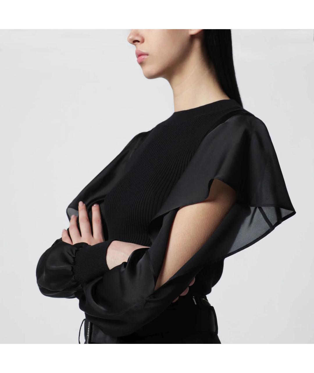 SACAI Черная хлопковая рубашка, фото 2