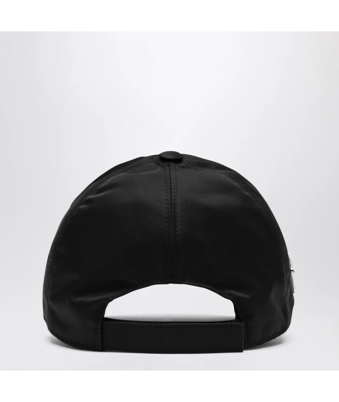 PRADA Черная синтетическая кепка/бейсболка, фото 2