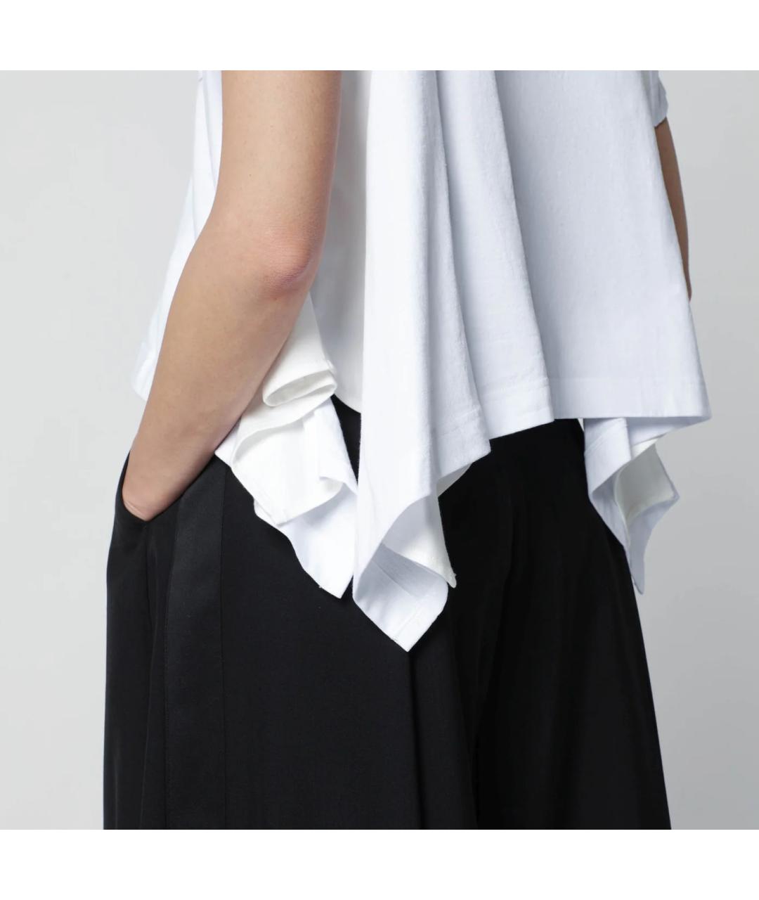 SACAI Белая хлопковая футболка, фото 2