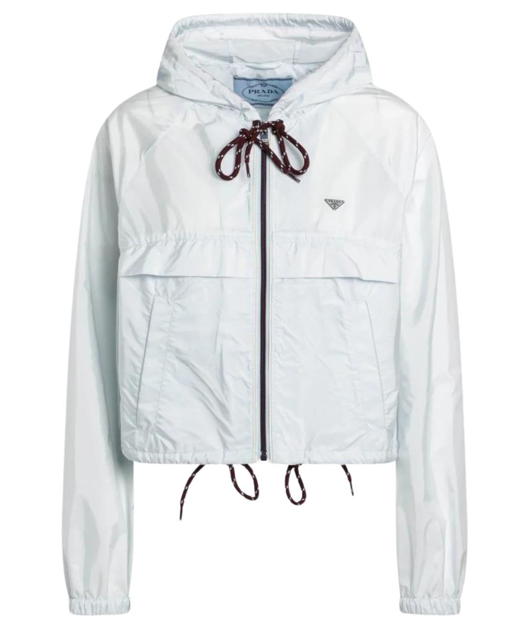 PRADA Голубая полиамидовая куртка, фото 1