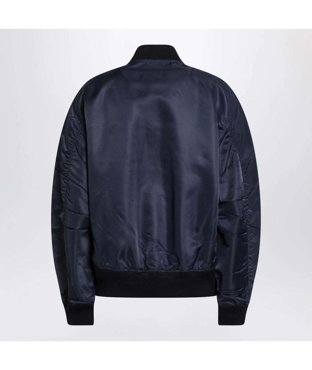 PRADA Темно-синяя полиамидовая куртка, фото 2