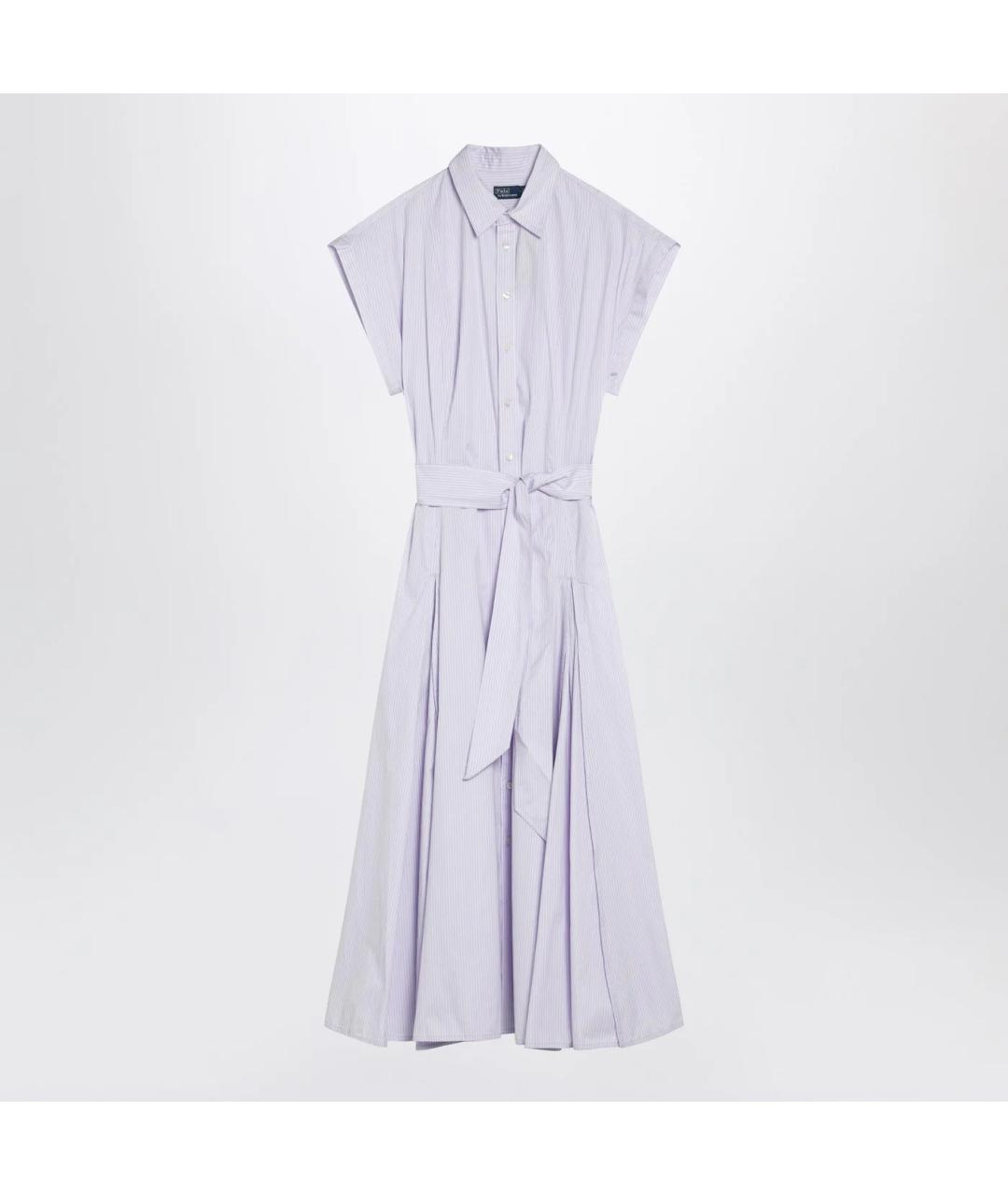 POLO RALPH LAUREN Фиолетовое хлопковое повседневное платье, фото 3