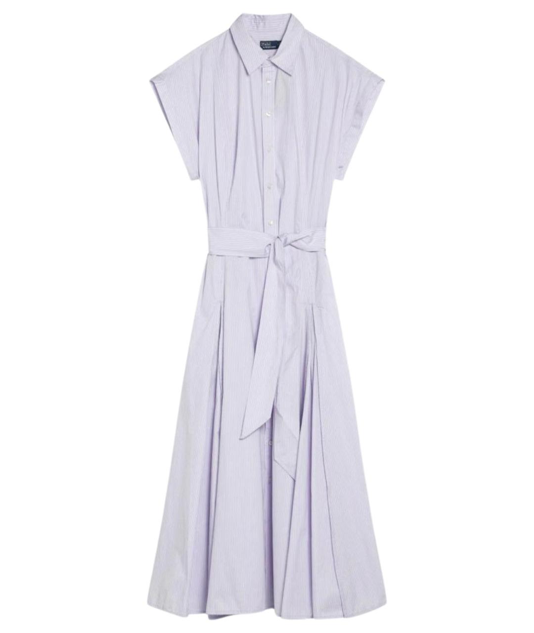 POLO RALPH LAUREN Фиолетовое хлопковое повседневное платье, фото 1