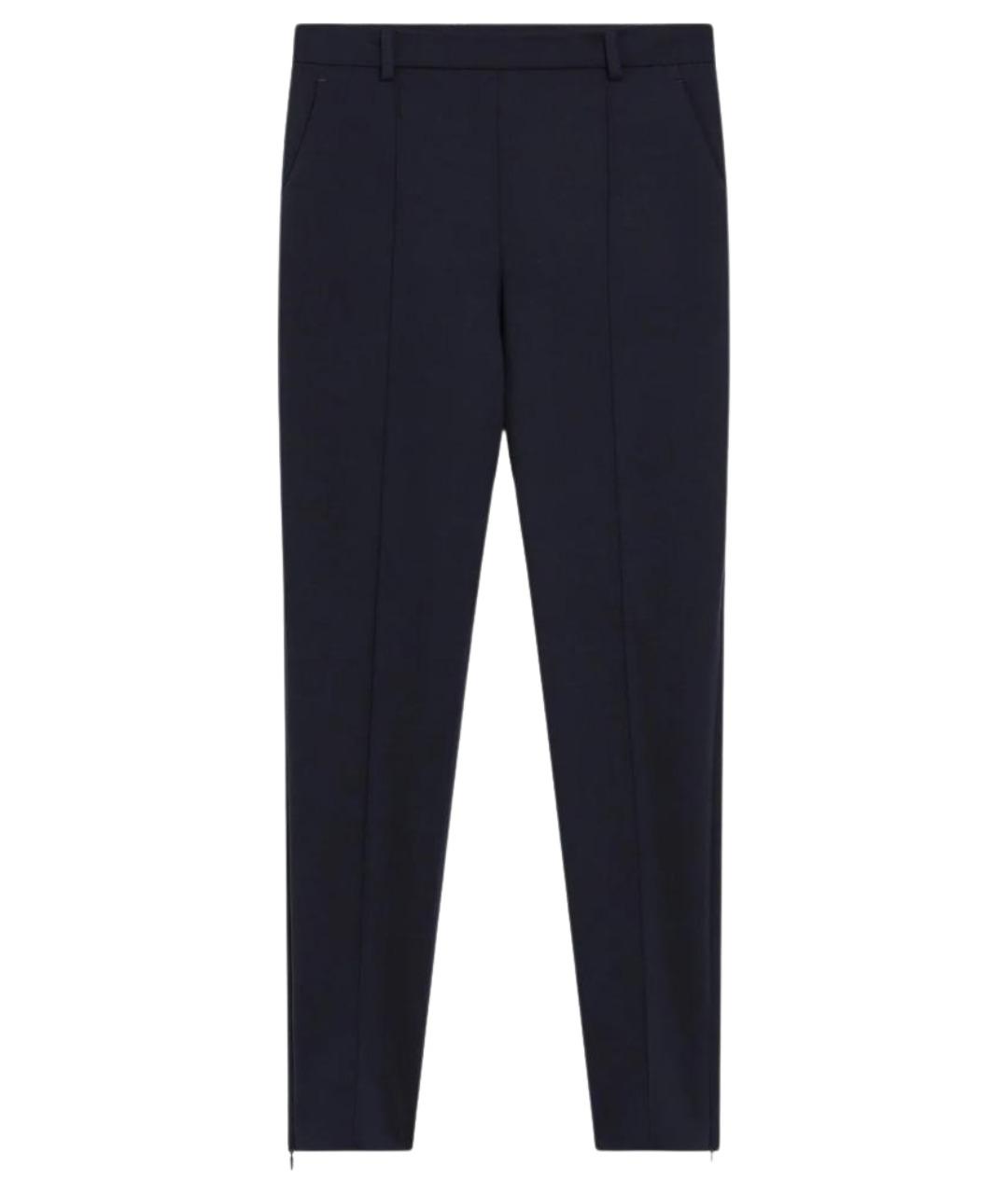 GUCCI Темно-синие шерстяные прямые брюки, фото 1
