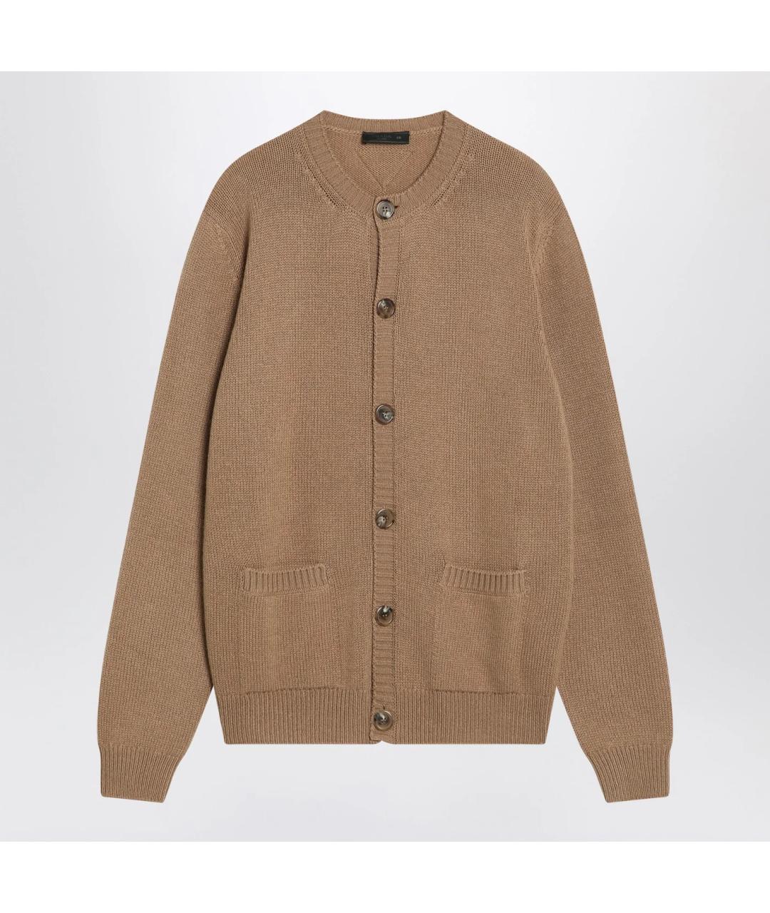 PRADA Коричневый кашемировый кардиган, фото 3