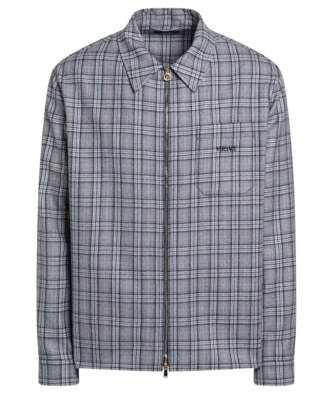 VERSACE Мульти шерстяная кэжуал рубашка, фото 1