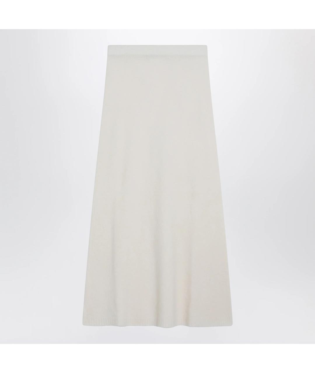 MAX MARA Белая кашемировая юбка миди, фото 3