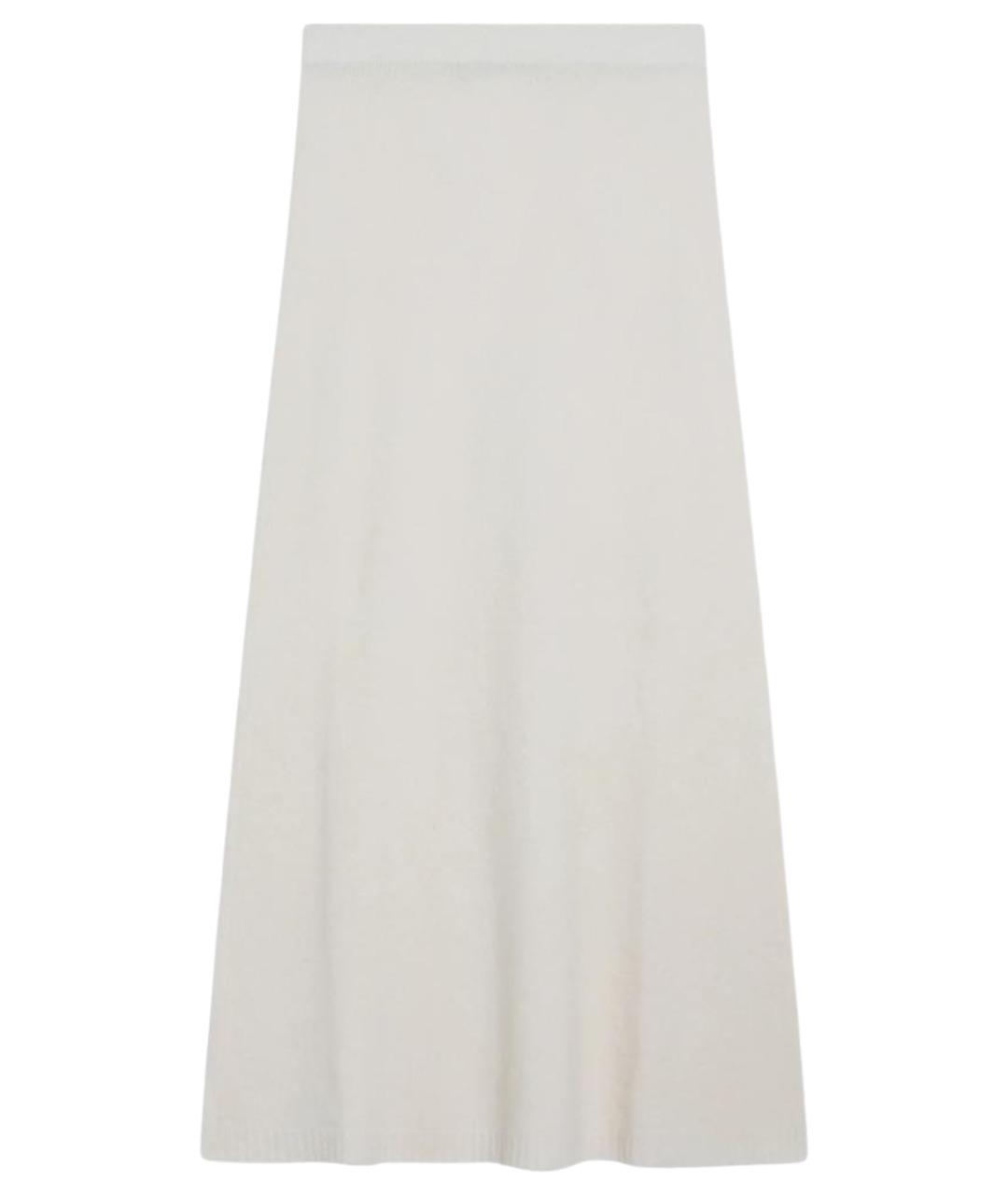 MAX MARA Белая кашемировая юбка миди, фото 1