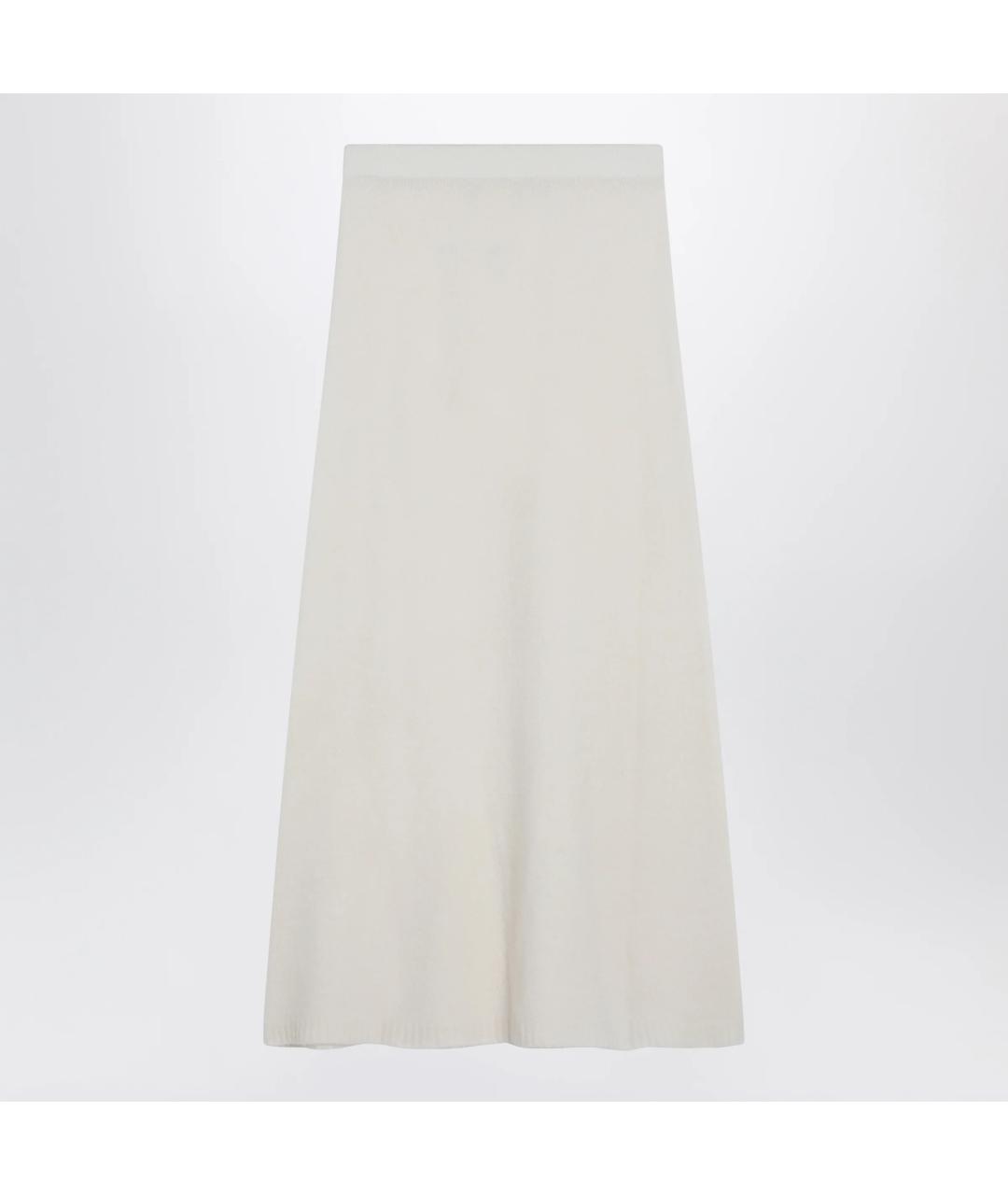 MAX MARA Белая кашемировая юбка миди, фото 2