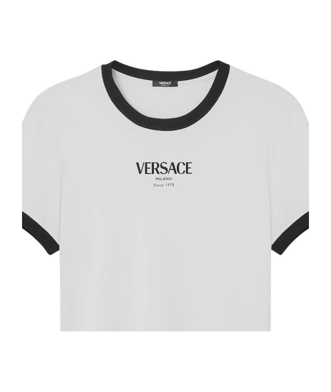 VERSACE Белая вискозная футболка, фото 2